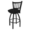 Holland Bar Stool Co 25" Swivel Counter Stool, Black Wrinkle, Black Vinyl Seat 81025BWBlkVinyl